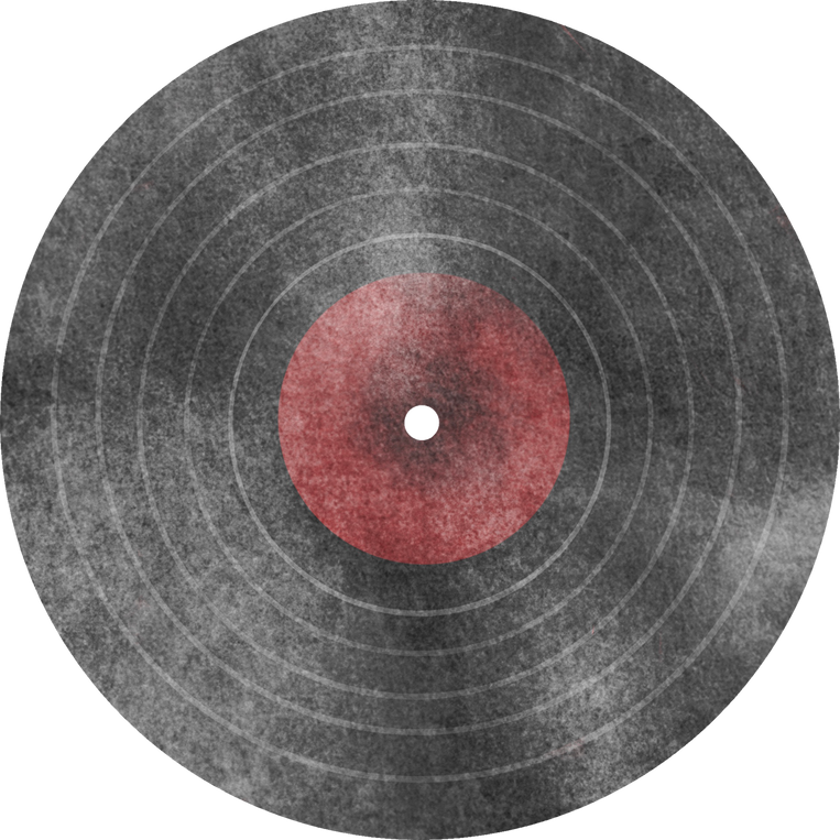 Watercolor Vinyl Record Illustration